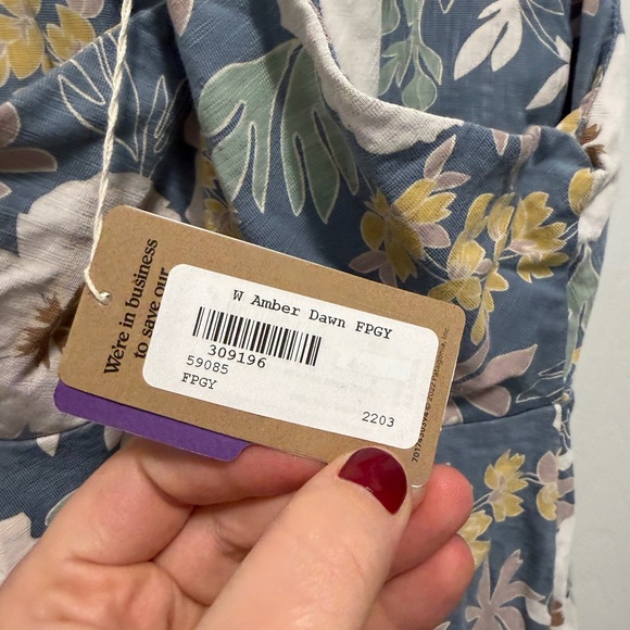 Patagonia Amber Dawn Dress in Blue and Yellow Floral - Picture 4 of 4